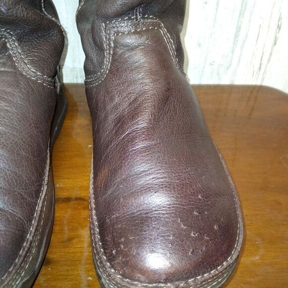 FitFlop Superboot Brown Tall Leather Boot Size 10 - Picture 6 of 15